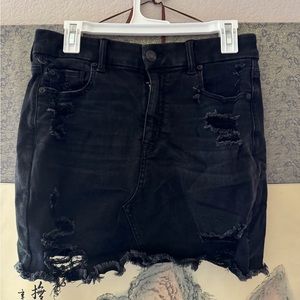 American Eagle black denim skirt, size 10